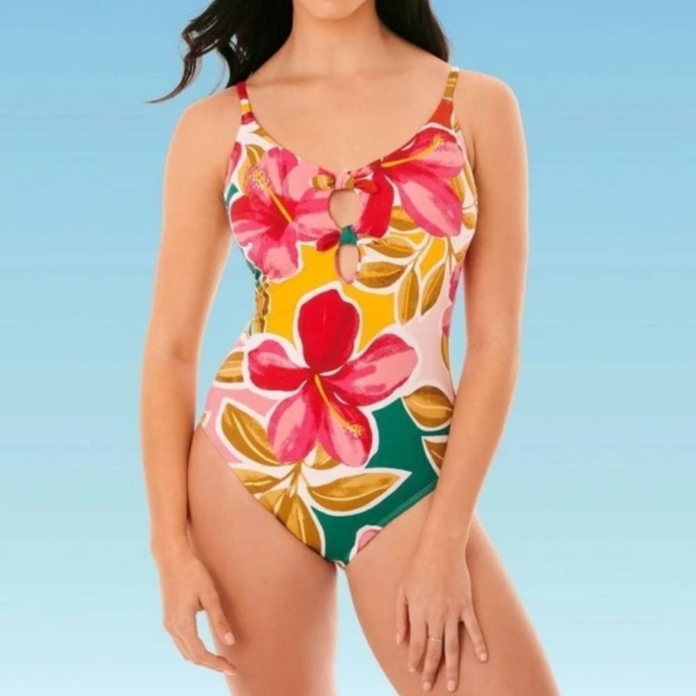 Women's slimming control tie front